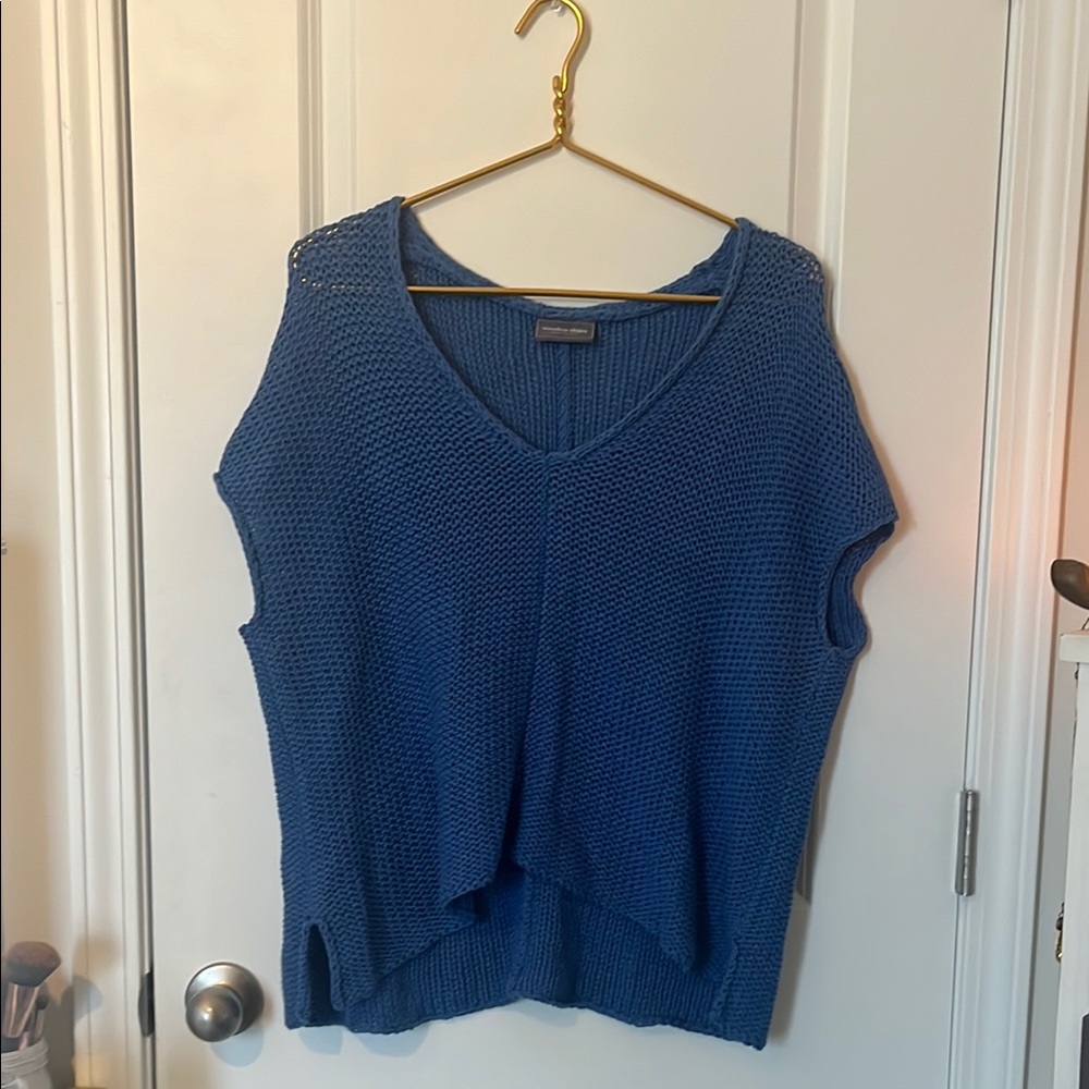 Wooden Ships Blue Knit Top